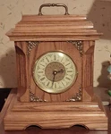 Handmade Wooden Mantel Clock Solid Oak With West Minster Chimes By Jim Jones. Fixed Price $79.99.