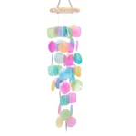 Taman Shell Wind Chimes For Outside - 32" Handcrafted Capiz Colorful. Fixed Price $24.99.