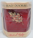 New Michael Healy Doorbell Ringer Buzzer Oak Leaf Gold Polished Brass Signed Nib. Fixed Price $45.97.