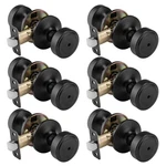 Black Knobs Interior 6 Pack, Pismo For Bath & Bed, Privacy Door.... Fixed Price $58.17.