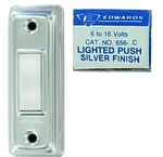1 Pc Edwards Lighted Low Voltage Push Button White Chrome Finish 656C. Fixed Price $9.44.