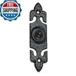 Skandh Fleur Iron Doorbell Chime Push Button Antique Black Powder Finish 5.11 X. Fixed Price $34.91.