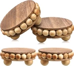 Wooden Display Risers Set Of 4, Rustic Pedestal Stands For Home Decor. Fixed Price $37.28.