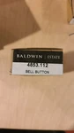 Baldwin Estate 4853-112 Rectangular Doorbell Button 2.25" X 1", Venetian Bronze. Fixed Price $24.99.