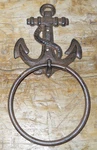 Cast Iron Antique Style Rustic Anchor Door Knocker Nautical Towel Ring. Fixed Price $8.99.