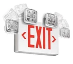 Thomas & Betts UQLXN500R-2SQR Red Thermoplastic Light Alarm Led Exit Combo Unit. Fixed Price $39.95.