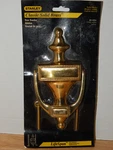 Stanley 8" Solid Brass Door Knocker #80-4094 Classic Traditional New. Fixed Price $14.99.