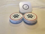 Chunhee Smart Dog Door Bell Wireless Puppy White, 1 Receivers+ 2 Buttons. Fixed Price $25.00.