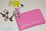Marc Jacobs Top Zip Charm Mini Wallet Case Bow Pink New Leather Coin Purse. Fixed Price $85.90.