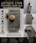 Lyon Metal Products Antique Industrial Door Lock Cast Iron Brass 1900S. Fixed Price $100.00.