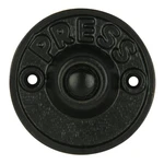 Wired Iron Circular Doorbell Chime Push Button Black Powder Coat Finish Vinta. Fixed Price $29.47.