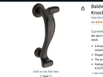 Door Knocker- Front Entrance-s Style Oil Rubbed Bronze Finish. Fixed Price $71.69.