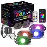 4 Pod Rgbw Led Rock Lights Kit Bluetooth App Control Neon For Jeep Atv Utv. Fixed Price $42.99.