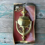 Vtg H.b. Ives Front Door Knocker 8 Inch Solid Yellow Brass Colonial Portugal Nos. Fixed Price $20.00.