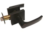 Oil Rubbed Bronze Square Plate Passage Door Handle Knob Lever Contemporary. Fixed Price $16.99.