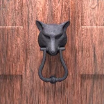 Renovators Supply Black Door Knocker Fox Shaped Vintage Front. Fixed Price $45.99.