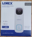 Lorex 2K Wi-fi Video Doorbell (wired) 32GB With Chime Box (B451AJD-E-WC). Fixed Price $135.00.