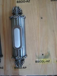 New Scrolled Ribbed Doorbell Push Button Model #bsso-ap By Teiber Antique Pewte. Fixed Price $14.99.