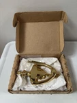 Virginia Metalcrafters Heraldic Brass Door Knocker New #4008 With Hardware. Fixed Price $18.00.