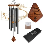 Uphigher 32" Memorial Wind Chimes Deep, Soothing Tone Sympathy Gift Black. Fixed Price $26.99.