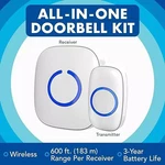 Sadotech Model Wireless Doorbell For Home - Adjustable Volume With 52 Chimes. Fixed Price $7.99.