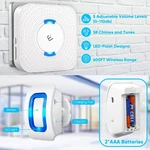 Wireless Motion Sensor Alarm With 52 CHIMES/4 Level Volumes/led Flash. Fixed Price $13.69.