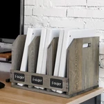 Mygift Vintage Gray Wood Office File Folder Document Rack With Chalkboard Labels. Fixed Price $45.99.