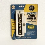 Vintage General Electric Lighted House Number Doorbell Button Mcm Sealed Nos. Fixed Price $62.30.