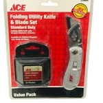Ace Standard Duty Folding Utility Knife 50 Blade Set New Package. Fixed Price $21.95.