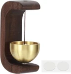 Patikil Shopkeepers Bell, Wood Door Chime Hanging Magnetic Brown. Fixed Price $13.14.