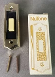 Vintage Nutone PB-19L Push Button Lighted Gold Finish Door Bell Nos. Fixed Price $33.99.