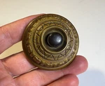 Antique Victorian Brass Doorbell Button C1890 Ornate Eastlake Push. Fixed Price $78.00.