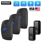 Wireless Doorbell Kerui Waterproof Chime Kit 3 Plug-in Receivers 2 Buttons. Fixed Price $27.48.