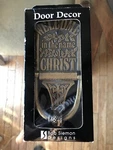 Vintage Bob Siemon Designs Brass Door Knocker Welcome The Name Of Christ. Fixed Price $24.99.