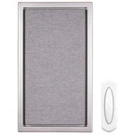 Defiant Wireless Battery Doorbell Kit Push Button Nickel W/ Gray Fabric. Fixed Price $12.34.