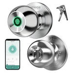 Ghome Smart Fingerprint Door Lock, 3 1 Knob Silver. Fixed Price $70.05.