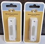 2 Hampton Bay Lighted Wired Push Button White Finish. Fixed Price $9.99.