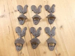 6 Cast Iron Rooster Chicken Bottle Openers Farm Wall Mounted Wholesale Resell. Fixed Price $27.54.