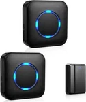 Bitiwend Door Chime, When 1SENSOR+2RECEIVER, Black. Fixed Price $53.36.