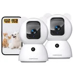 2.5K Indoor Camera 2PACK, Non-subscription Ai Person/pet/cry Detection, 4MP P.... Fixed Price $72.24.