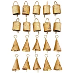 Gold Cow Bells 20 Small Rustic Metal Hanging For Crafts, Vin. Fixed Price $27.20.