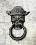 Cast Iron Pirate Skull Nautical Door Knocker, 6.5 X 4.5. Fixed Price $16.00.