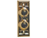 Lee Electric BC203 Brass Wired Classic Two Gang Family Unlighted Push Button Bel. Fixed Price $19.99.