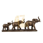 Polyresin Elephant Family Statue Copper Indoor Outdoor Tabletop Home Decor. Fixed Price $70.30.
