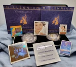Year 2000 Solid Gold Silver Coin Millennium Royal Mint Queen Sterling 1999. Fixed Price $470.95.