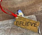 Custom Christmas Ornament Inspired By The Polar Express Bell & Believe Ticket. Fixed Price $5.99.