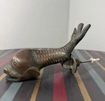 Antique French Bronze Dolphin Door Knocker C1900 Architectural Salvage Original. Fixed Price $134.50.