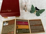Vintage New Box Signed Michael Healy Doorbell Ringer - Brass/green Butterfly!. Fixed Price $65.00.