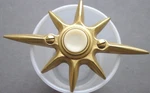 Vintage Nutone PB-17L Atomic Star Escutcheon Lighted Gold Lucite Push Button Usa. Fixed Price $92.00.