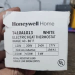 Honeywell T410A1013 Electric Baseboard Heat Thermostat. Fixed Price $33.24.